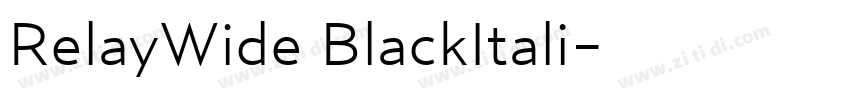 RelayWide BlackItali字体转换